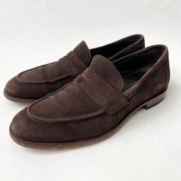LLOYD Made in Germany Men brown suede penny loafer , Size 9 - Picture 1 of 15